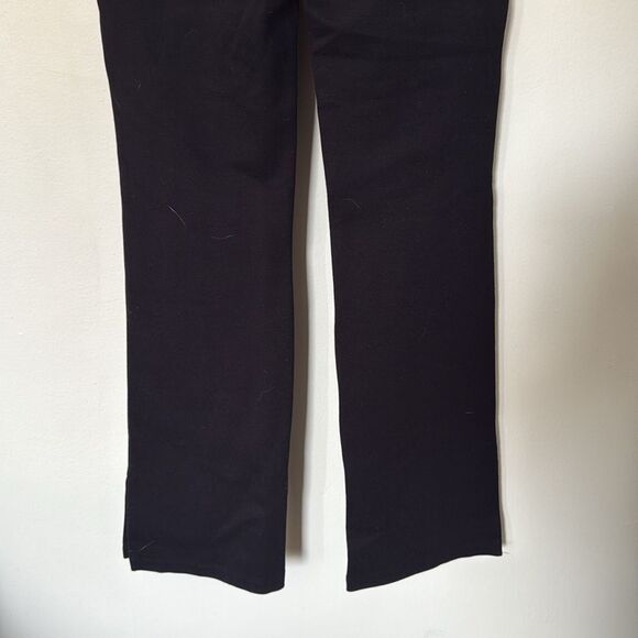 MNG Black Straightโ Leg Trousers Small High Waist Slit Hem Work Pants - Picture 6 of 8